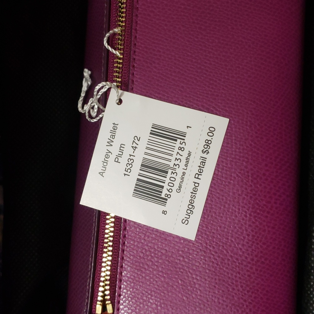 Vera Bradley Large Morgan In Plum Purple Tote Bag And Wallet - Picture 3 of 7